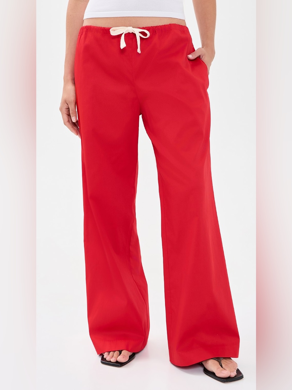 Reformation Gina Red Pants